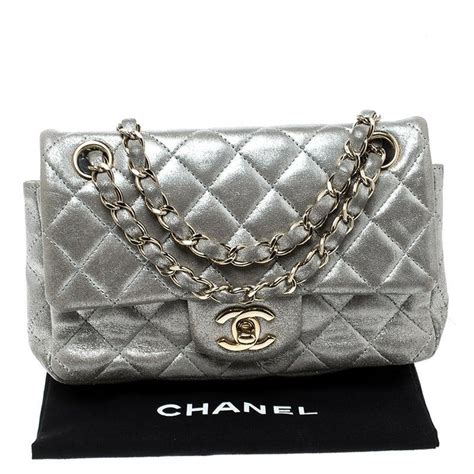 silver mini chanel|chanel mini flap bag price.